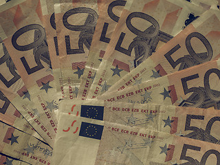 Image showing Vintage Fifty Euro notes