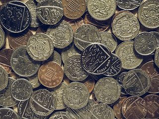 Image showing Vintage Pound coins