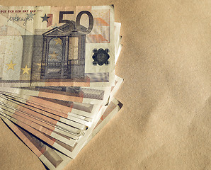 Image showing Vintage Fifty Euro notes