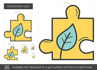 Image showing Environment line icon.