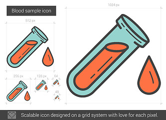 Image showing Blood sample line icon.