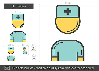 Image showing Nurse line icon.