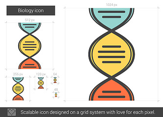 Image showing Biology line icon.
