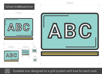 Image showing School chalkboard line icon.