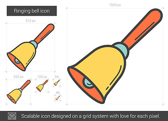 Image showing Ringing bell line icon.