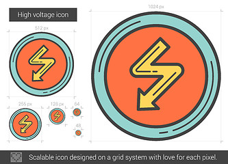 Image showing High voltage line icon.