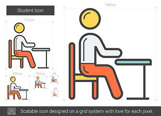 Image showing Student line icon.