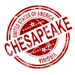 Image showing Chesapeake Virginia stamp with white background