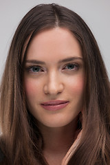 Image showing portrait  of beautiful young brunette woman