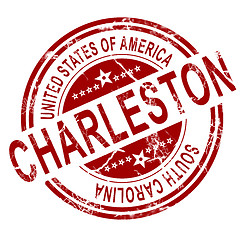 Image showing Charleston South Carolina stamp with white background