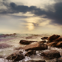 Image showing shore in rainy day