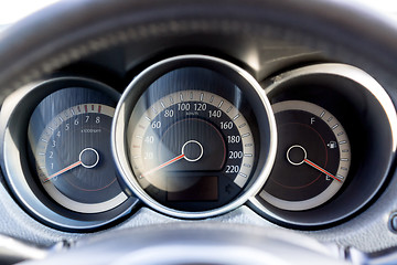 Image showing Car dashboard with round wells