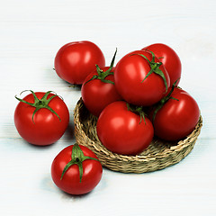 Image showing Ripe Tomatoes with Stems