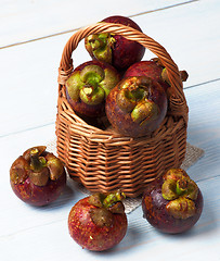 Image showing Arrangement of Fresh Mangosteen