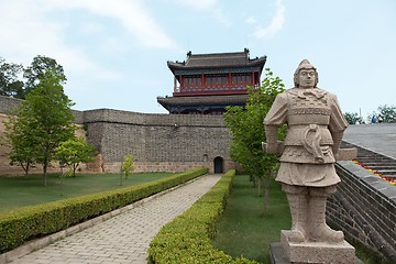 Image showing Traditional Chinese building under blue sky