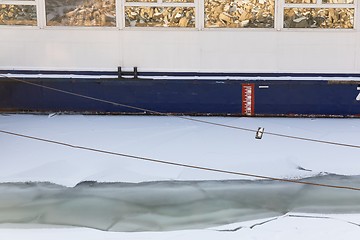 Image showing Ice at the side of some boad