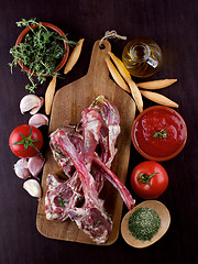 Image showing Raw Lamb Ribs