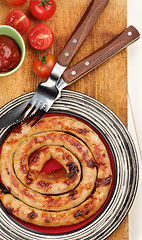 Image showing Grilled Spiral Sausage  