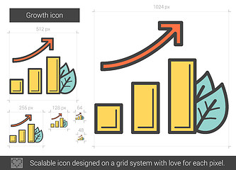 Image showing Growth line icon.