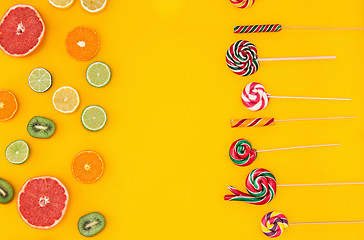 Image showing The colorful candies background