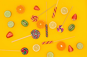 Image showing The colorful candies background