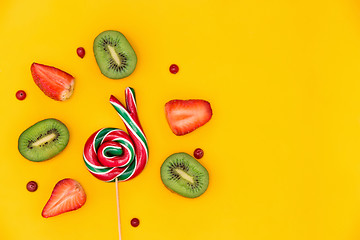 Image showing The colorful candies background