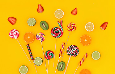 Image showing The colorful candies background