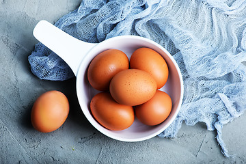 Image showing raw eggs