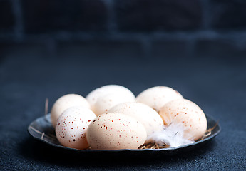 Image showing raw chicken eggs