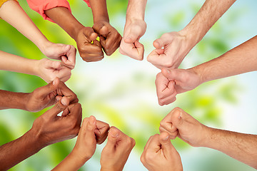 Image showing hands of international people showing thumbs up