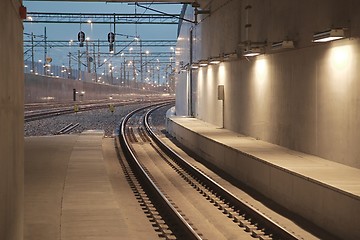Image showing Railway station infrstructure