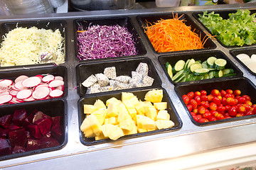 Image showing salad bar