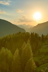 Image showing Alpine Sunset Falre