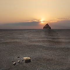 Image showing Balck sand landscape