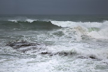 Image showing Stormy Waves Breaking