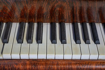 Image showing Old Piano Closeup