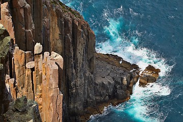 Image showing Rugged coastline cliffs