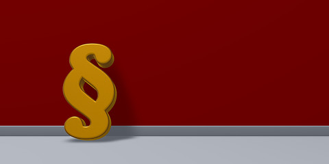 Image showing paragraph symbol on red background - 3d illustration