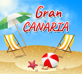Image showing Gran Canaria Vacations Means Time Off And Break