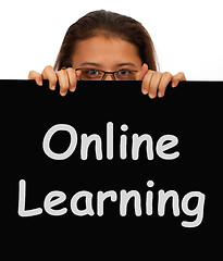 Image showing Online Learning Message Showing Web Learning