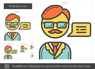 Image showing Professor line icon.