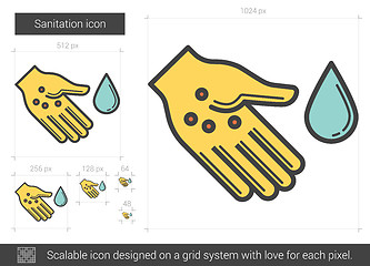Image showing Sanitation line icon.