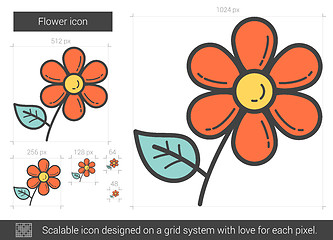 Image showing Flower line icon.