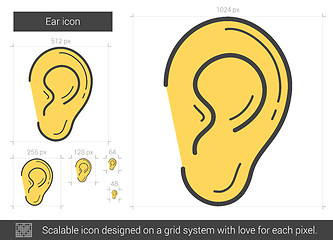 Image showing Ear line icon.