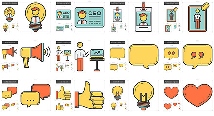 Image showing Human resources line icon set.