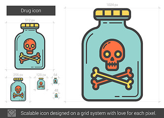 Image showing Drug line icon.