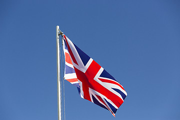 Image showing UK flag on a flagpole