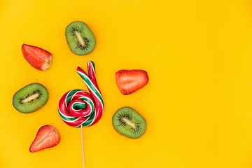 Image showing The colorful candies background