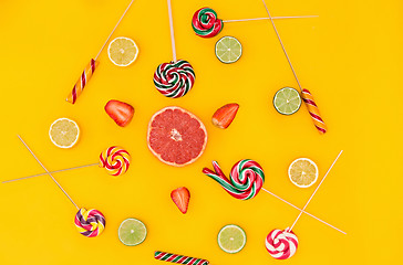 Image showing The colorful candies background