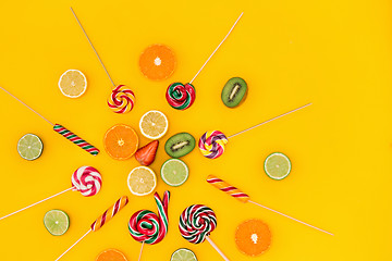 Image showing The colorful candies background